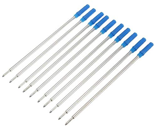 TOSSPER 10pcs Austauschbare Kugelschreiberminen Blaue Tinte Kugelschreiber Refills Für Das Schreiben Büro Schulbedarf