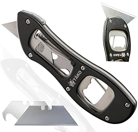 Tako X2- Retractable Utility Knife, Quick Change, Instant Extra Blade Access, Box Cutter, Pocket Knife, Compact