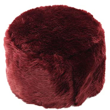 Herbests Kunstpelzmütze Damen Pelzmütze Verdicken Warme Hüte Wintermütze Plüschmütze Einfarbig Kosaken Russische Mütze Fellmütze Flache Spitze Faux Mütze Unisex Baskenmütze Für Frauen Mädchen Rot