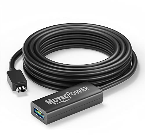 MutecPower 10m USB C a USB A Cable adaptador OTG USB tipo C macho a Active USB 3.0 tipo A hembra Con extensión chipset repetidor de señal -10 metros Compatible con Macbook, Apple, Samsung Galaxy, Dell