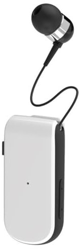Oreillette Bluetooth sans Fil 4.1 Écouteurs Intra-Auriculaires Anti-Bruit Rétractable 10m Transmission Écouteur Mono, Connecter 2 Appareils Simultanément pour Conducteur, Vélo, Sport