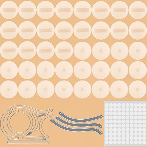 40 Stück Gleiter für Schiebekarten,2Stück unregelmäßige Spur,Kratzform,Bordüre, Metallschneideformen für DIY,Scrapbooking,Papier,Basteln,Stanzschablone,100Stück, doppelseitig,klebend,Kreise,drehbar