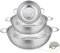 Joyfair Colander Set of 3, Stainless Steel Kitchen Colanders Strainers for Straining/Draining/Rinsing/Washing, Ideal for Food Rice Pasta Fruits Vegetable, Heavy Duty & Dishwasher Safe - 1/3/5 Quart