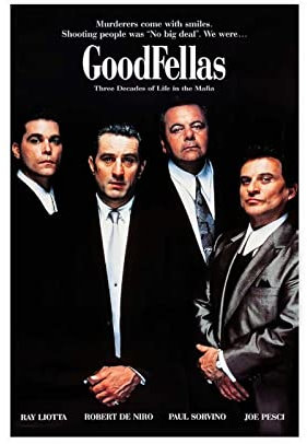 RIPEX Goodfellas Klassisches Filmposter, Vintage-Film, Leinwand, Poster, Wandkunst, Dekoration, Bild, Gemälde für Wohnzimmer, Schlafzimmer, Dekoration, Rahmen-Stil, 30 x 45 cm