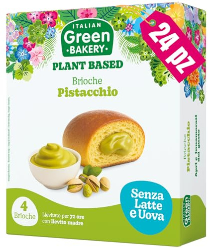 Brioche Vegane Farcite con Crema al Pistacchio 45 gr x 24 pz
