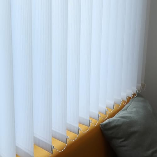 FENGSHOUU Vertikaljalousie 98mm Lamellenvorhang Schiebevorhang,Komplettset Vertikaljalousie,Durchscheinend Verdunkelungsjalousie,für Zuhause Büro,Inklusive Zubehör,Breite×Höhe (110cm x 200cm)