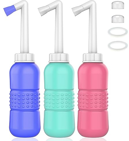 Giural Pulvérisateur De Bidet Portable Pour L'hygiène Intime 450 ML, Bouteille De Bidet Pour Voyage, Amovible Bidet Pour Douche Intime Féminine De Fesses,3pcs
