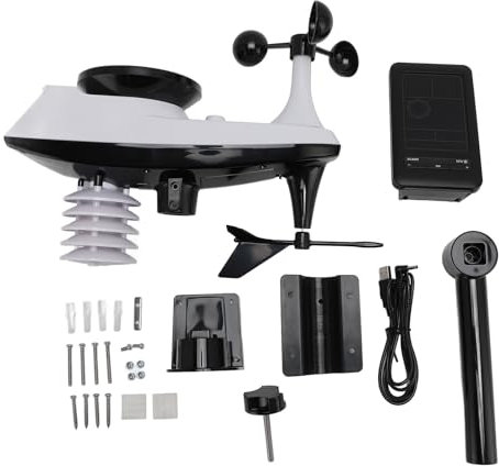 Medidor Meteorológico Inteligente Estaciones Meteorológicas Pantalla Color Profesional Reloj Digital Medidor Meteorológico Sensor Exterior Temperatura Humedad Dirección Velocidad