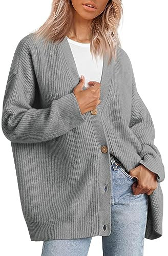 Dinglong spolverino Donna Estivo Cardigan da Donna 2023 Bottoni Oversize Aperti sul Davanti Maglioni Leggeri Scollo a V Cardigan Larghi Capispalla in Maglia spolverino Donna Estivo