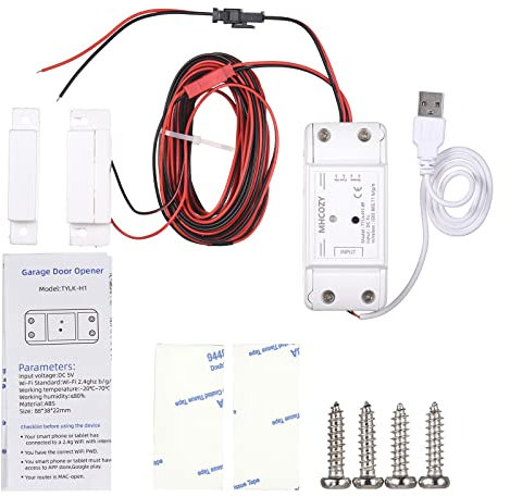 Hanzete WIFI Intelligent Garage Door Opener Controller Lift Mobile Phone APP Remote Control Timer Compatible with Alexa & Home, IFTTT for Voice Control