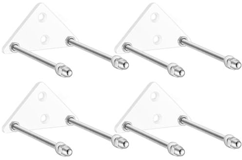 Vgvgaj Skateboard-Wandregal, Skateboard-Wandregal, 4 Packungen Skateboard-Kleiderbügel, Wandregal aus Acryl, für Sammelbretter, Wettkampfbretter zum Sammeln, L-Halter