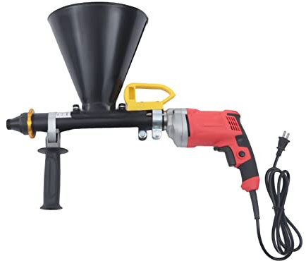 Pistola de juntas de 700 W con 2 boquillas, prensa eléctrica de cemento, mortero, bomba de mortero, para la instalación de puertas de seguridad, aire acondicionado, reparación de paredes y otros