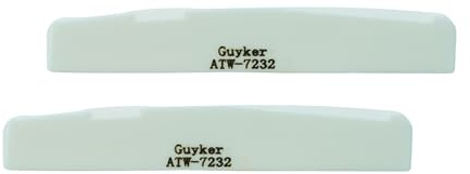 Guyker ATW-7232 Akustikgitarre, Knochenbrückensattel, 6 Saiten, weiße Muttern, Ersatzteile, Zubehör für akustische Folk-Gitarre, 2 Stück, unteres Saitenkissen, 72 x 3 x 12 mm