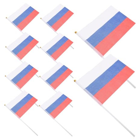 HYTROVE 20stücke Handflaggen Mini-flaggen Mit Rundtop Für Paraden Feste Und Dekorationen Langlebig Wiederverwendbar Für Nationalfeiertage Und Jubiläen
