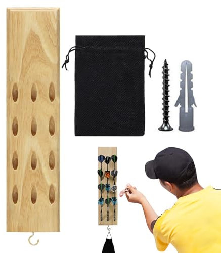 Dart väggdörr – organiserad display Dart Storage Storage | Väggmonterat pilarstativ, håller mjuk spets och Darts-stål, rymdbesparande organisatör, stöd