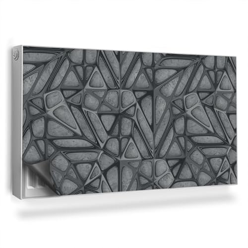 Heizkörperabdeckung 110x60 cm Heizung Schutz Hitzebeständing Einfache Installation Magnetmatte für Heizkörper Magnetisch Magnetbefestigung - Moderne abstrakte Metallstruktur