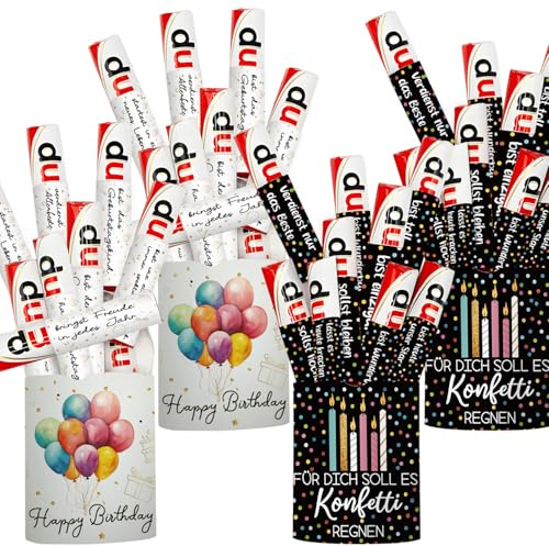 52pcs Banderolen Sticker Geburtstag für Duplo Schokoriegel Verpackung 4er | Lieferung ohne Schokolade, Birthday Aufkleber mit Sprüchen, ideal als Geburtstag Mitbringsel