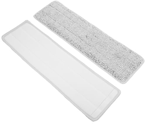 TOPPERFUN Lingettes de Remplacement Réutilisables pour Balai à Franges Lot de 2 Lavables en Fibre Synthétique pour Nettoyage de Sols Restaurants et Auditoriums