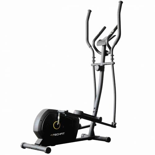 TechFit Cyclette Ellittica Casa Pieghevole Professionale 8 Livelli Magnetici, Display LED, Volanta 7kg, Cardio Trainer, 113x65x151 cm, Bici Usata, Attrezzo Fitness Compact per Ufficio e Seniori