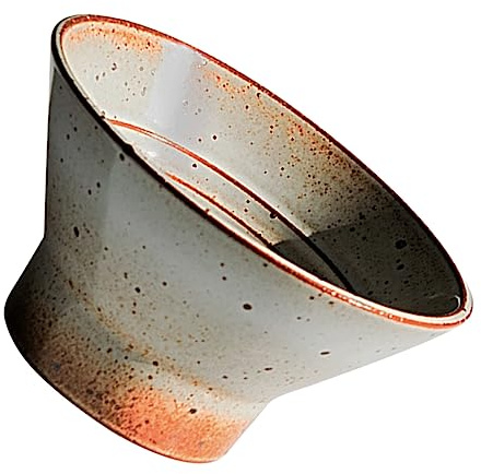 VICASKY 1pezzi Ciotola Di Ceramica Grezza Da Ciotola Per Riso in Ceramica Contenitore Per Alimenti Retro Profondo e Facile Da Pulire
