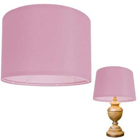 Stoff lampenschirm hängelampe - lampenschirm für Tischlampe Wandlampe Nachttischlampe und Stehlampe, Naturleinen Hardcover Handgefertigt