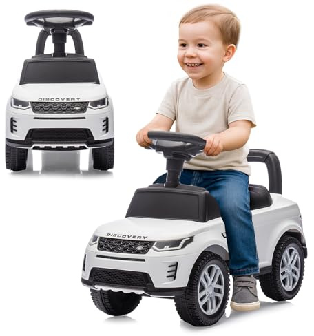 JAMARA 464050 Rutscher Land Rover Discovery 2 en 1, Coche Antideslizante, Coche Infantil, Juguete Deslizante, Idea de Regalo para niños, reposapiés, protección antivuelco, Maletero, Andador