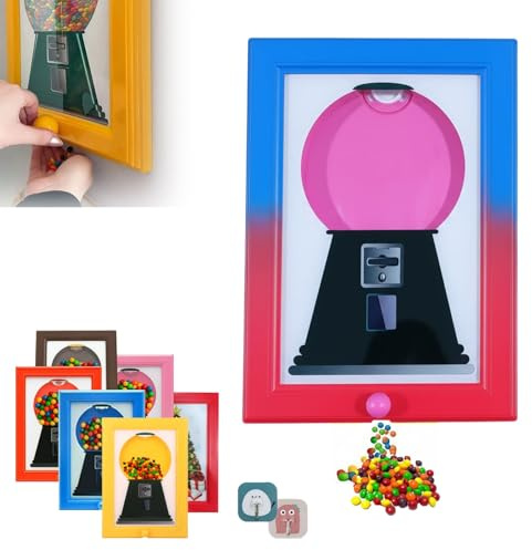 Artévita Bilderrahmen-Süßigkeitenspender, Wandmontage, Zweifarbig | Lebensmittelechter Kunststoff, Wand- oder Tischspender mit Drehknopf; für Bonbons, Nüsse, kleine Snacks und Deko.