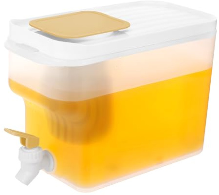 Zuimei 4L Drink Dispenser with Tap, Fridge Beverage Water Dispenser with Strainer Leak-Proof Spigot Plastic Cold Drink Juice Beverage Dispenser Jug for Party Drink, Juice, Iced Tea, Lemonade