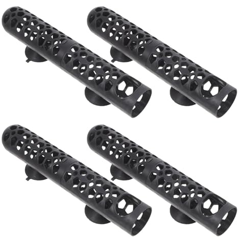 SEWOART 4pcs Aquarium Heater Protective Cover Detachable Transparent Heat-resistant Sleeve Guard for Fish Tank Heaters Up to Diameter Preventing Fish Injury and Enhancing Safety
