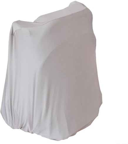 Copertura elastica per passeggino con coulisse, morbida protezione antipolvere per passeggini e camper, lavabile, grigio o nero (grigio, 55 x 30 x 65 cm)