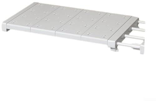 Divisor de armario ajustable, estante de almacenamiento telescópico para organización de armario, estante de armario multicapa como ahorro de espacio para zapatos y bolsas, para un fácil montaje de