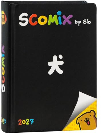 COMIX Scomix by Sio - Agenda Giornaliera 16 Mesi, Diario 2026-2027 per Scuola Elementare e Media, con Copertina Rigida e Colorata, 512 Pagine a Colori, per Bambini e Ragazzi, 12x16.5 cm