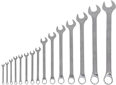 GEDORE Ring-Maulschlüssel-Satz, 15-teilig, SW 6-32 mm, gekröpft, 12-kant, UD-Profil, Schraubenschlüssel Set, 1 B-0115