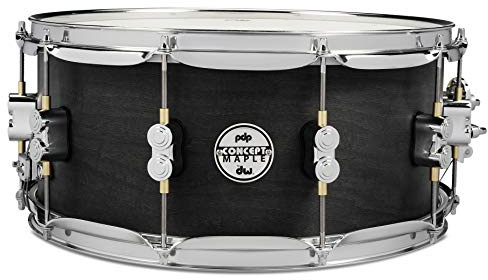 PDP By DW Black Wax Maple Snare Drum 6.5x14