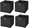 StickandShine 4er Set Schwarz Faltbox 28 x 28 x 28 cm Aufbewahrungsbox faltbar