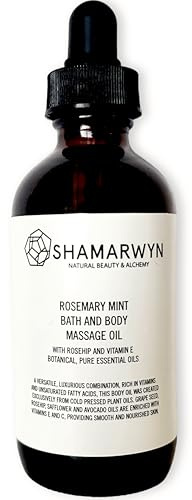 shamarwyn Rosemary Mint Body Oil | Natural Organic Bath & Massage Moisturizer with Rosehip & Vitamin E | 4oz