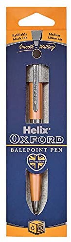 Helix Oxford Premium Ballpoint Pen (Rose Gold) with Plastic Free Packaging, 209813