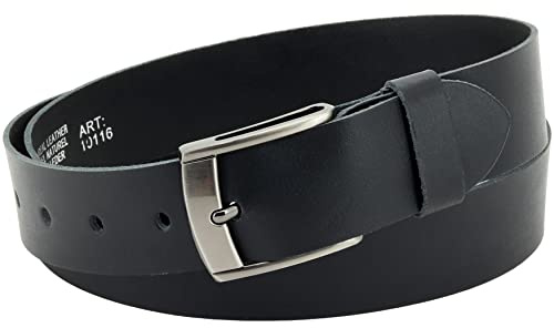 Vascavi Ledergürtel, 4 cm breit, Echtes Leder, Unisex Gürtel für Damen und Herren, MADE IN GERMANY, AM531-SL