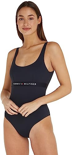 Tommy Hilfiger Donna Costume da Bagno One Piece Cut-out, Blu (Desert Sky), L