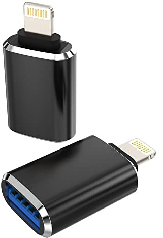 for iPhone OTG Adapter lightning male to USB Female Converter(2Pack)for 14 13 12 11 pro max 7 8 plus for iPad Data Sync dongle Camera Card Reader USB Flash Drive Mouse Keyboard U Disk Hub Connector