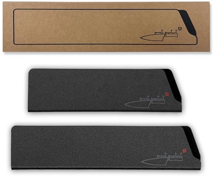 REDSALT® smart protect^ 2er Set universal ABS-Messerschutz mit Fleece für hochwertige Messer 16 & 20cm | 100% BPA-freier Klingen-Schutz für Küchenmesser Kochmesser aller Art | Schutzhülle Messerhülle