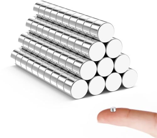 KOBOKO 100 Stück Neodym Magnete, 3×2mm Mini Magnete, Stark, Magnets für Whiteboard, Pinnwand, Magnettafel Bänder, und Vieles Mehr