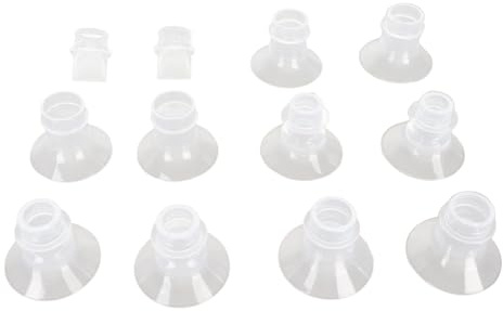Brustpumpen-Flanscheinsätze, 10 Stück Silikon Set mit 2 Enten-Schnabel-Ventilen, Größen 13mm bis 21mm, für unterschiedliche Brustgrößen und mobiles Abpumpen