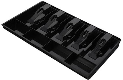 STOBOK 1stk Kassenbox Mit Fünf Fächern Supermarkt Münzfach Registrierkassen-einsatzschale Markt Geld Tablett Münzregister Speichern Kunststoffschublade Plastik Sammel Box Ersetzen