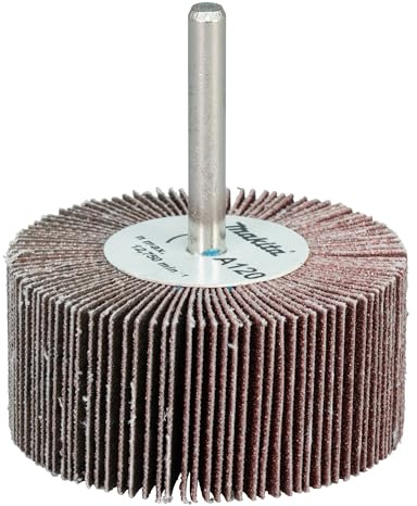 Makita D-75867 Lamellenschleifer A120 Ø 60 x 30 mm, 1 Stück, Fächerschleifer für bspw. Holz, Metall oder Kunststoff, max. Drehzahl 12.750 U/min.