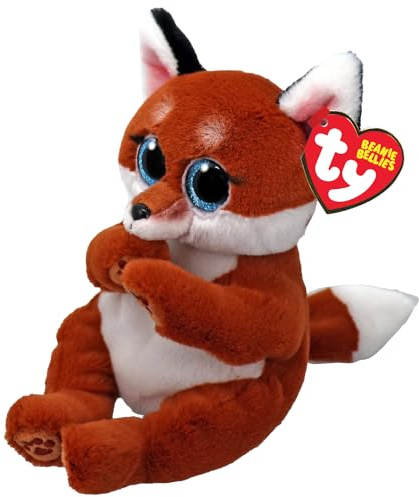Ty WITT Fox Beanie Bellies Regular - Squishy Beanie Baby Soft Plush Toys - Collectible Cuddly Stuffed Teddy