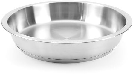 cookvision nesto Edelstahlpfanne 28 cm, stapelbare Induktionspfanne aus Chrom-Nickel-Edelstahl, backofengeeignet bis 260°, extra starker Thermo-Sandwich-Boden, Ø 28 cm x 5,6 cm