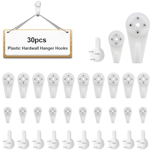 30 Piezas Juego de Gancho de Imagen,Colgar cuadros Sin Agujeros, Ganchos de Pared para Colgar Sin Rastro,para Colgar Obras de Arte Paneles Decorativos Relojes