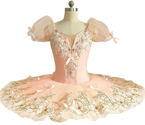 OTMYIGO Professionelles Ballett-Tutu für Kinder, Schwanensee, Pfannkuchen-Tutu, Ballerina, Party, Tanzkostüm, Ballettkleid