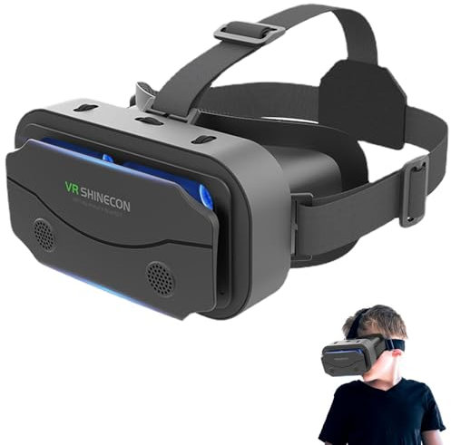 Auriculares de Realidad Virtual VR, Gafas VR - de Juego de Realidad Virtual con Diademas Ajustables,Gafas de Realidad Virtual de Alta definición para teléfonos Inteligentes para TV, películas y jue